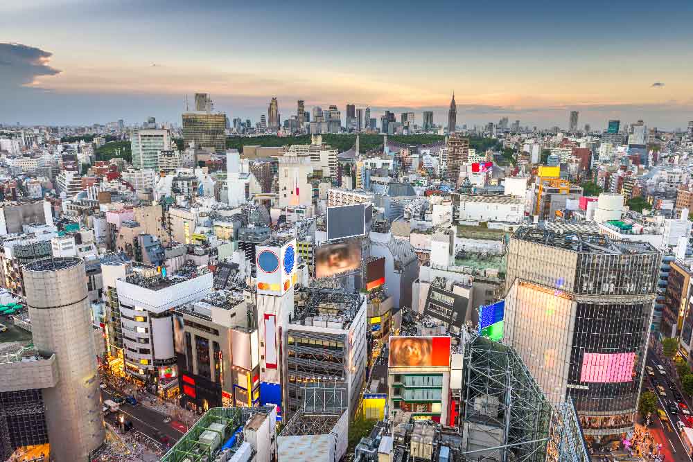 Tokyo skyline symbolizing Japan's economic strength and opportunities for foreign investment.